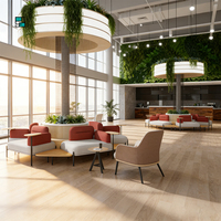 Sofá de Oficina Modular Moderno y Personalizable, Diseño Seccional en Tela, Ideal para Diseños Envolventes para Vestíbulos, Salas de Espera y Otros Espacios Comerciales