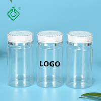 120ml vente en gros personnalisé Transparent vide complément alimentaire capsule conteneur en plastique bouteilles pour animaux de compagnie avec bouchon à vis