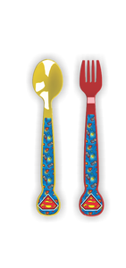 Service de table pour enfants Warner Bros sous licence, 8 pièces, Tom et Jerry, Looney Tunes, Batman, Superman, Justice League - Product Image 2