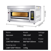 Four à pâtisserie commercial multifonctionnel au gaz encastrable grande capacité pour la cuisson et la cuisson à la vapeur du pain et des gâteaux