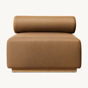 Muebles de Jardín de Diseño de Lujo, Sofá Modular Seccional de Teca sin Brazos, Tapizado de Alta Calidad - Product Image 5