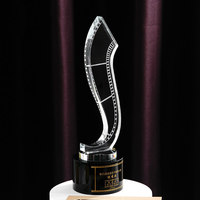 Trophée en cristal personnalisé pour la compétition de courts métrages, récompense pour les meilleurs photographes de courts films lors de festivals cinématographiques