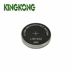 מכירה לוהטת Kingkong מותג LIR1632 3.6V 30 240mahlithium ליתיום נטענת כפתור