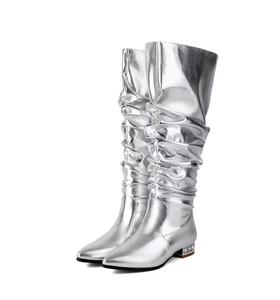 Scarpe di marca per <span class=keywords><strong>donna</strong></span> stivali alti al ginocchio eleganti stivali lunghi da <span class=keywords><strong>donna</strong></span> per stivali lunghi autunnali caldi alti fino alla coscia con pelliccia sintetica - Product Image 1