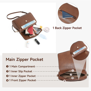 Sac à main haut de gamme pour femme style coréen 2026, décontracté et polyvalent, avec fermeture éclair, double poignée et doublure en polyester - Product Image 6