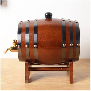 Mini-distributeur de fût de 1,5 L, baril en chêne vintage, <span class=keywords><strong>petit</strong></span> distributeur d'eau en <span class=keywords><strong>bois</strong></span>, idéal <span class=keywords><strong>pour</strong></span> le stockage du whisky, de la bière et du rhum - Product Image 3