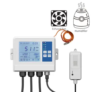 CO2 컨트롤러 온도 습도 버섯 재배를위한 CO2 호주 플러그 버섯 성장 컨트롤러