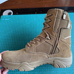 Botas Tácticas de Desierto de Gamuza para Camping TSB10, Botas Tácticas de Campo de Media Caña con Cordones, Impermeables, para Todas las Estaciones, Zapatos para Hombre, MOQ500 - Product Image 4