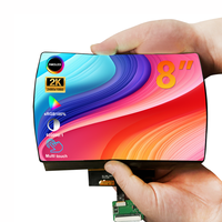 Layar AMOLED OLED Fleksibel IFS Lengkung Resolusi Tinggi 2K 8 Inci 2480*1860, Modul Layar Dapat Dibengkokkan untuk Desain Produk yang Dapat Dipakai