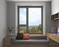 Fenêtre à battant en aluminium au design moderne personnalisée cadre en alliage d'aluminium maille horizontale cachée pliante pour chambre à coucher extérieure