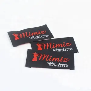 New Design End Fold Textiles Custom High Density 100% Polyester Garment Main Woven Clothing Label