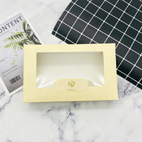 Scatola di Imballaggio per Biancheria Intima in Carta Kraft di Lusso Portatile con Logo Personalizzato, Rivestimento UV e Bronzatura per Vendita al Dettaglio di Abbigliamento
