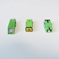 Hot in Europe SC APC Fiber Optic Adapter Green Color Insertion Loss 0.2dB Duplex Optical Coupler 100% Test 5G FTTH