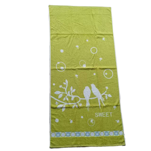 Toalla de Playa 100% Algodón Jacquard Ecológica con Diseño Tropical de Animales, Antimicrobiana, Teñida con Hilo, Tejida, Premium - Product Image 1