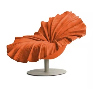 GEDO Canapé simple pivotant au design nordique moderne Base en acier inoxydable Style pétale de <span class=keywords><strong>fleur</strong></span> pour le balcon Salon - Product Image 6