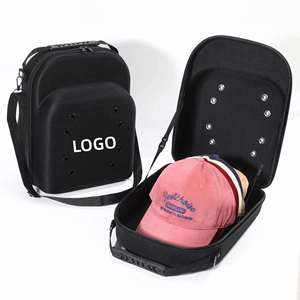 Custom LOGO <b>Cap</b> Carrier Storage <b>Bag</b> with Carrying Handle Shoulder Strap Easy to Carry <b>Baseball</b> <b>Cap</b> Organizer Holder for 6 Hats - Product Image 1