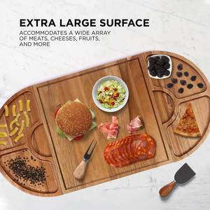 Planche à <span class=keywords><strong>fromage</strong></span> <span class=keywords><strong>et</strong></span> ensemble <span class=keywords><strong>de</strong></span> couteaux en bois d'acacia <span class=keywords><strong>Plateau</strong></span> <span class=keywords><strong>de</strong></span> <span class=keywords><strong>charcuterie</strong></span> magnétique avec ensemble <span class=keywords><strong>de</strong></span> couverts Bloc à découper en bois - Product Image 6