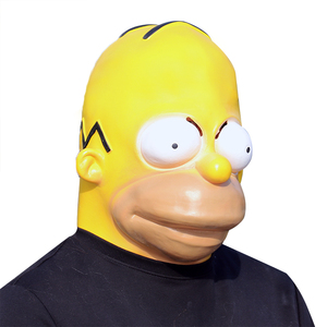 Masque de Célébrité Réaliste en Gros, Masque de Fête en Latex Souple pour Cosplay Simpsons, Masque de Mascarade Amusant en Latex Artificiel pour Tête Entière - Product Image 1