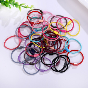 Coleteros de Goma de Color Sólido con Hebilla de Cuerda, Buena Elasticidad, Uso Diario para Niñas, Accesorios para el Cabello - Product Image 2