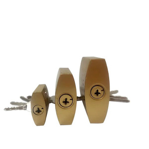 Cadenas domestique Ring-brand 32 mm à clé cruciforme, finition imitation cuivre, modèle 0018, pour casiers d'étudiants et tiroirs - Product Image 4
