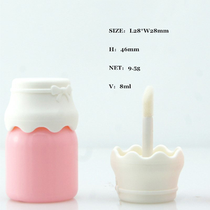 Yueshunxing 8ml Mini lucu anak-anak bentuk spesial logo kustom botol kemasan plastik merah muda tutup putih tabung <span class=keywords><strong>Lip</strong></span> <span class=keywords><strong>Gloss</strong></span> - Product Image 4