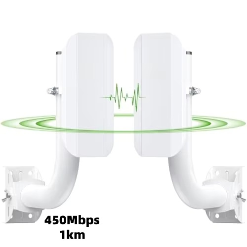 JDN-WB451 450Mbps WIFI Bridge Plug and Play 5.8GHz High Speed 23dbm POE Power Long Range 1km Transmission Repeater Category