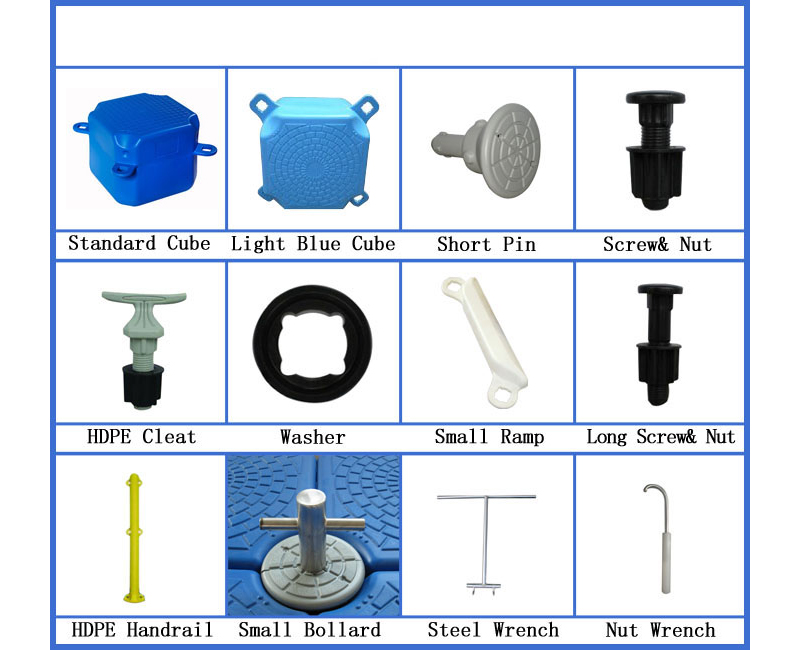 Modular Plastic Floating Pontoon Walkway, Brick, Dock