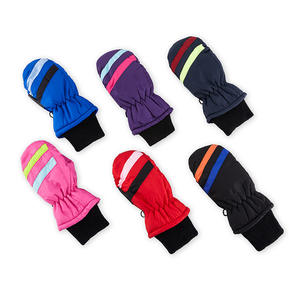 Gants thermiques d'hiver pour enfants de 2 à 5 ans, imperméables, sans doigts, pour le ski, sac de rangement chaud pour les activités de plein air, parents et enfants - Product Image 1