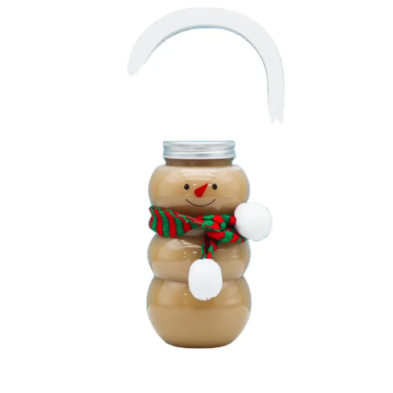 Wholesale custom 500ml snowman bottle Christmas special juice bottle disposable plastic bottle manufacturer