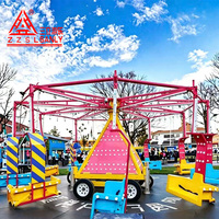 Manège mobile Chaise Volante avec remorque, attraction portable pour fêtes foraines et parcs d'attractions