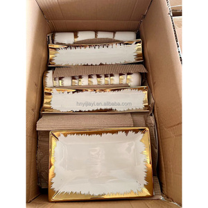Vajilla <span class=keywords><strong>de</strong></span> Cerámica Blanca con Borde Dorado, <span class=keywords><strong>Platos</strong></span> y Tazones <span class=keywords><strong>de</strong></span> <span class=keywords><strong>Porcelana</strong></span> <span class=keywords><strong>de</strong></span> Diferentes Formas, Venta por Caja para Hotel, <span class=keywords><strong>Precio</strong></span> Directo <span class=keywords><strong>de</strong></span> Fábrica - Product Image 1