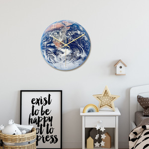 Relojes de Pared Luminosos de los Siete Continentes Decorados con Movimiento Silencioso de Acrílico - Product Image 5