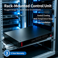 PC industriel montable en rack Octa-Core 2,4 GHz, 4 ports Ethernet Gigabit + 16 ports série, AIO/DIO, SATA, pour IIoT Edge