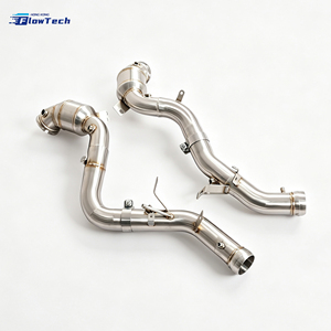 Downpipe de course en acier inoxydable 304 haute performance pour Mercedes Benz GT63 GT63S X290 M177 4.0L V8 bi-turbo, échappement à haut débit - Product Image 3