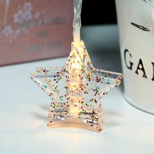 Trang Trí Giáng Sinh 2022 10LED Đèn Led Hình Trái Tim Tình Yêu Vòng Hoa Thẻ Ảnh Clip Led Chuỗi Đèn Cổ Tích - Product Image 5