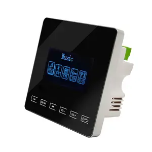 在墙上放大器FM收音机迷你2 * 15w Touchkey背景USB TF卡蓝牙MP3音乐播放器