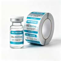 Feuille d'autocollants holographiques personnalisés, étiquettes pour flacons 3ml 5ml 10ml, autocollants avec logo personnalisé, étiquettes d'emballage