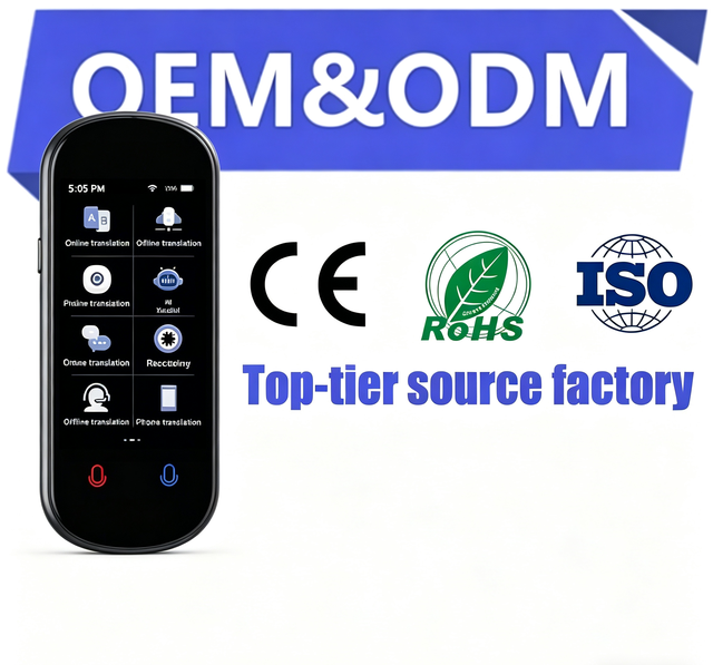 OEM Z2 AI Translator 3-Inch Mini Smart Camera Real-Time Multi-Language Voice Translation IPS WiFi 1500mAh Battery Black 24/7
