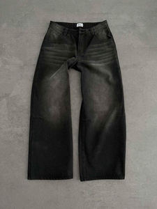 Jeans Cargo da Uomo YAXI in Cotone Intrecciato con Bottoni, Lavaggio Vintage, Doppia Ginocchiera, Stile Carpenter - Produttore Personalizzato - Product Image 2