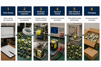 Transformateur toroïdal haute fréquence EE13, entrée 380V, sortie 220V 24V 12V 5V, enroulement en cuivre, montage sur circuit imprimé, haute efficacité