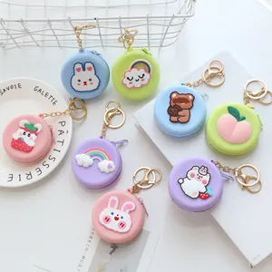 Filles mignon Animal portefeuille petits sacs en silicone dessin animé personnalisé enfants porte-monnaie en vrac en gros porte-monnaie en silicone