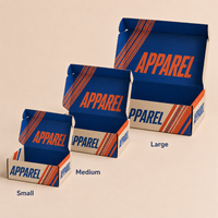 Caja de Cartón Corrugado Impresa Personalizada para Envío de Ropa en Comercio Electrónico