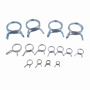 Paslanmaz çelik hortum boru kelepçesi büyük çinko kaplama çift tel hortum klip fabrika OEM özel otomotiv yakıt hattı kelepçe - Product Image 1