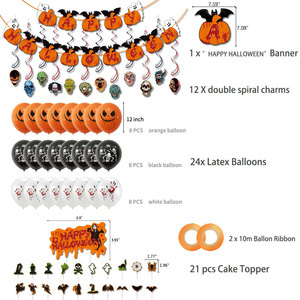 <span class=keywords><strong>D</strong></span>écorations de fête <span class=keywords><strong>d</strong></span>'Halloween : Bannière citrouille, Cake Topper, Ballons de bar, Accessoires de photobooth pour enfants, Fête <span class=keywords><strong>d</strong></span>'anniversaire <span class=keywords><strong>d</strong></span>'<span class=keywords><strong>horreur</strong></span> - Product Image 6