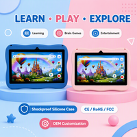 Tablet Anak Sistem Android 7 inci Bersertifikasi CE FCC RoHS |   RAM 4GB ROM 32GB Layar Ramah Mata |   Tablet Belajar Pendidikan Profesional
