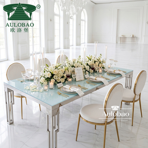 Meubles de salle à manger modernes de luxe en acier inoxydable doré/blanc, tables et chaises de restaurant pour appartement et hôtel - Product Image 5