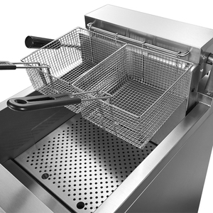 <span class=keywords><strong>Friteuse</strong></span> à puce électrique commerciale autoportante 30L 40L pour poulet, équipement de restaurant, vente chaude - Product Image 3