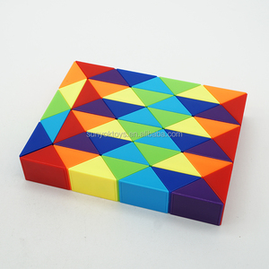 Chất Lượng Cao 48 Khối Cầu Vồng Ma Thuật Rắn Cai Trị <span class=keywords><strong>Cube</strong></span> Vui Vẻ Fidget Twist Câu Đố Đồ Chơi Cho Trẻ Em Brain Teaser Quà Tặng - Product Image 2