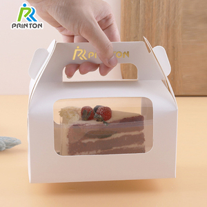 Cajas de cartón redondas personalizadas para regalos, embalaje transparente para magdalenas, pasteles con asa - Product Image 4