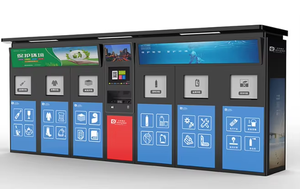 Poubelle intelligente de recyclage commerciale d'extérieur avec capteur d'induction, structure debout, acier galvanisé pour la rue - Product Image 3